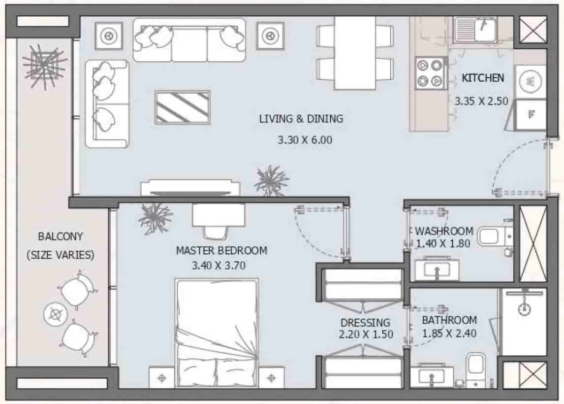 verdana 1bhk Type E