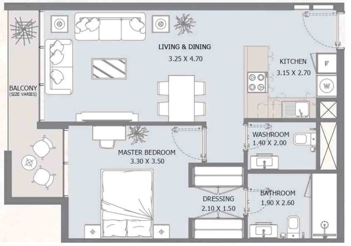 Verdana1bhk type A