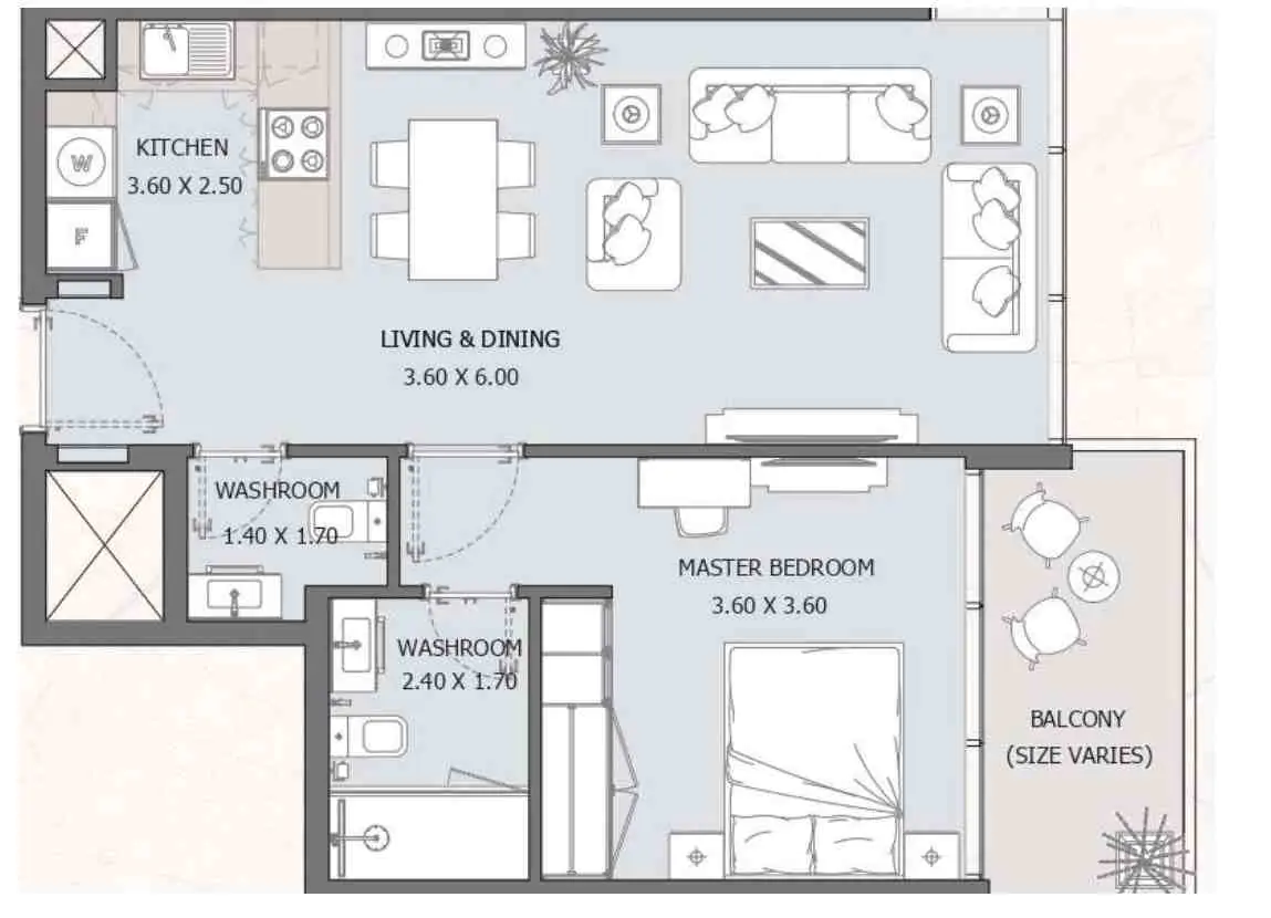 Verdana 1bhk type C