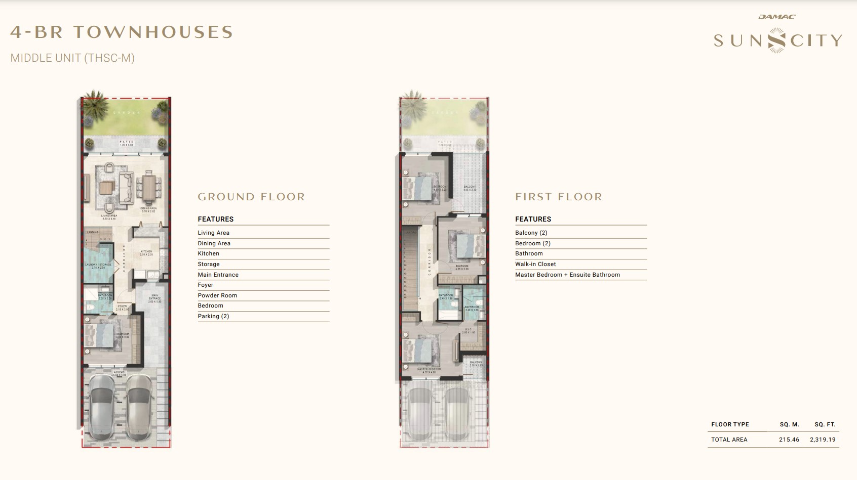 4 bedroom townhoouse layout