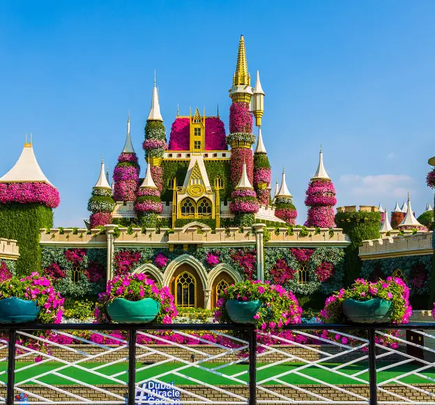 floral castle in miracle garden