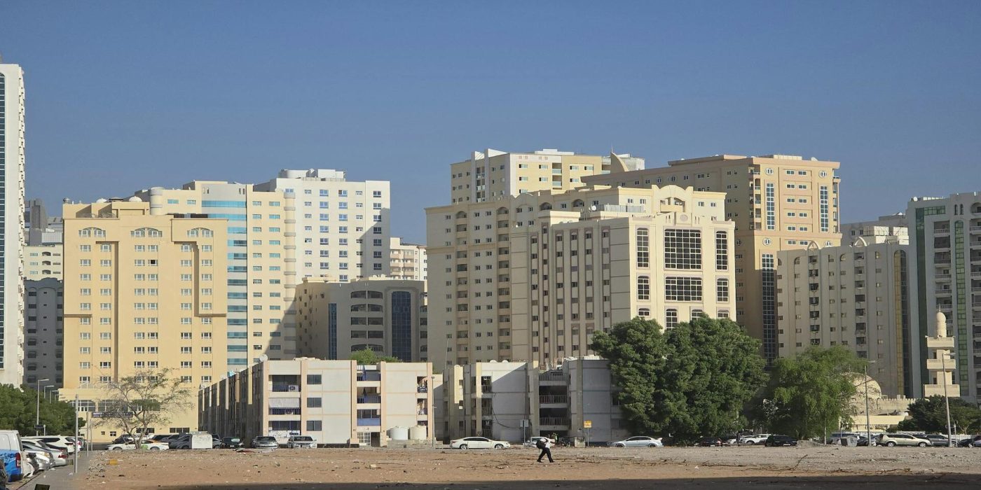 the skyline of building in ajman downtown