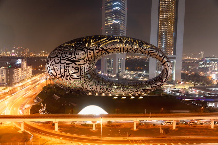 an exterior look at future museum dubai