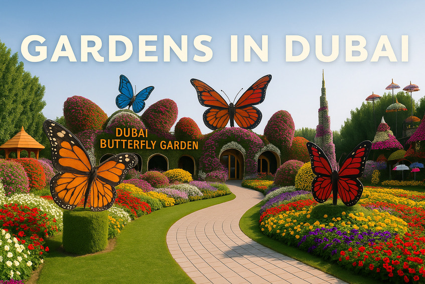 garden in dubai are butterfly and miracle garden which are attractive and fabulous.