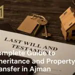 IM Properties branded blog thumbnail featuring a background symbolizing property inheritance, with the IM Properties logo positioned in the top-left corner. The design uses real estate imagery such as estate documents, keys, and a symbolic house silhouette with a warm, professional color palette